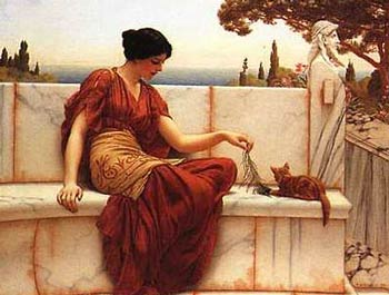 Alma-Tadema - "Girl with Cat"